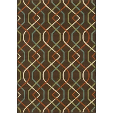 Sphinx By Oriental Weavers Rug, Montego 896N6 9x13 Rectangle - Brown/ Ivory-Polypropylene M896N6259396ST